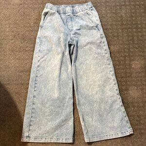 GAP Light Wash Kids Wide Leg Jeans - Light Blue